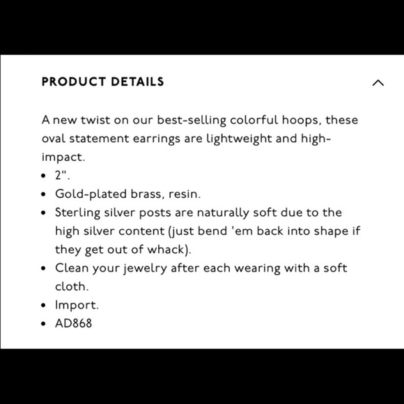 SOLD OUT NEW Madewell Oval Acrylic Hoop Earrings - Picture 4 of 4